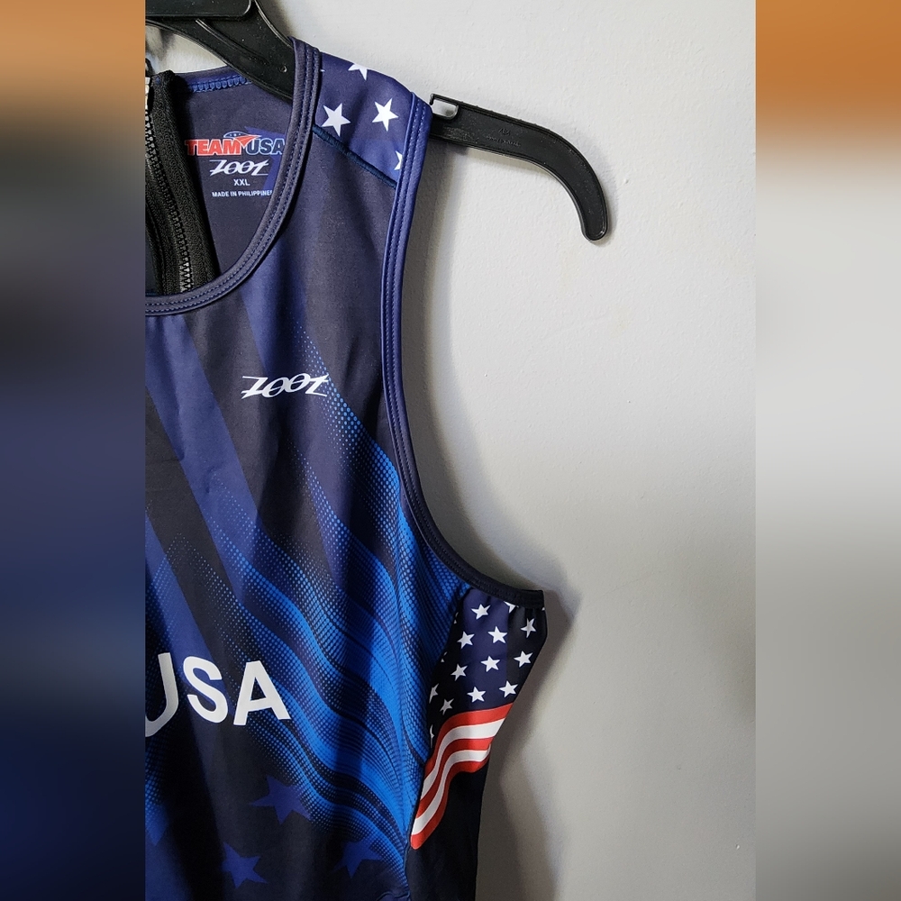 Team USA Zoot 2024 Blue Competitive Triathlon/Swim Tech Suit Hydrodynamics Nwt - Picture 4 of 12